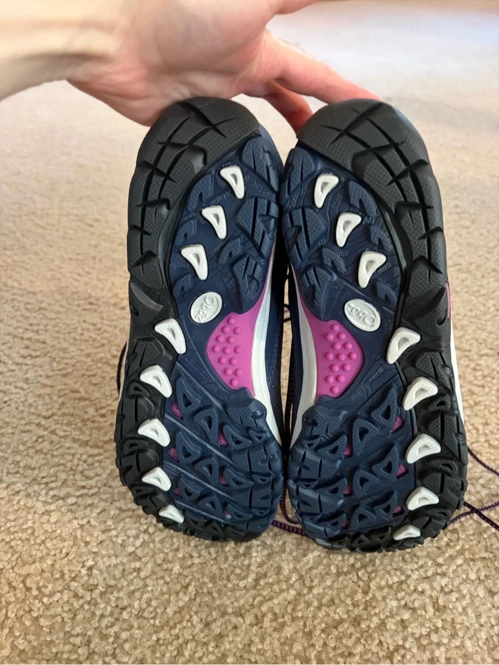 Oboz Women’s Navy and Brown Waterproof Hiking Boots. Size 9.5.